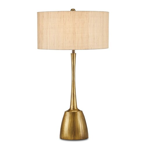 Cheenee Table Lamp in Antique Brass by Currey & Company