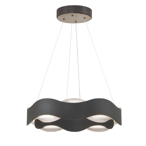 Vaughan 24-Inch LED Chandelier in Silver & Black by Eurofase Lighting