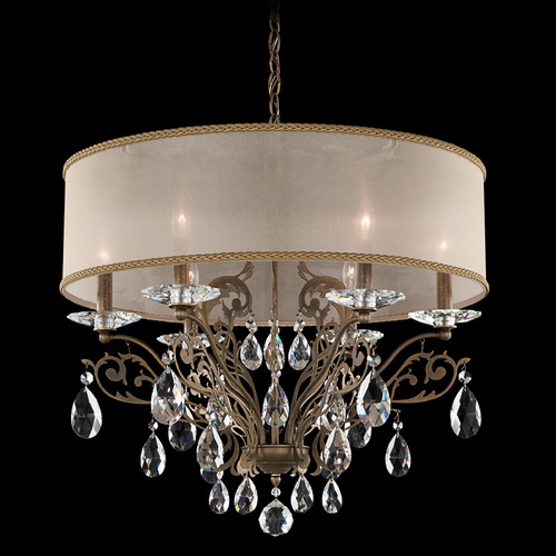 Schonbek Worldwide Lighting Filigrae Heirloom Gold Crystal Chandelier