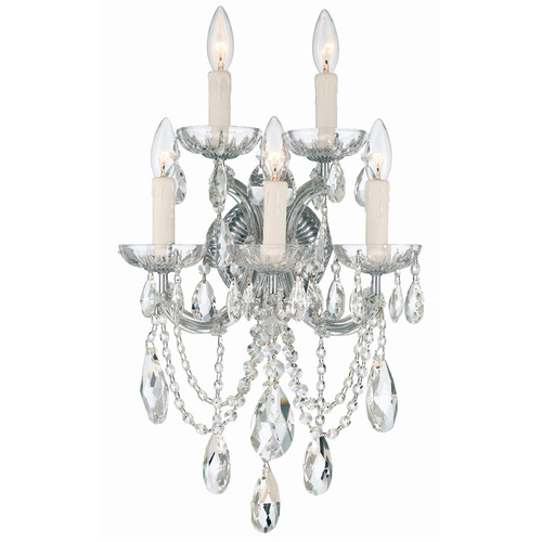 Crystorama Lighting Crystorama Lighting Maria Theresa Polished Chrome Sconce 4425-CH-CL-S