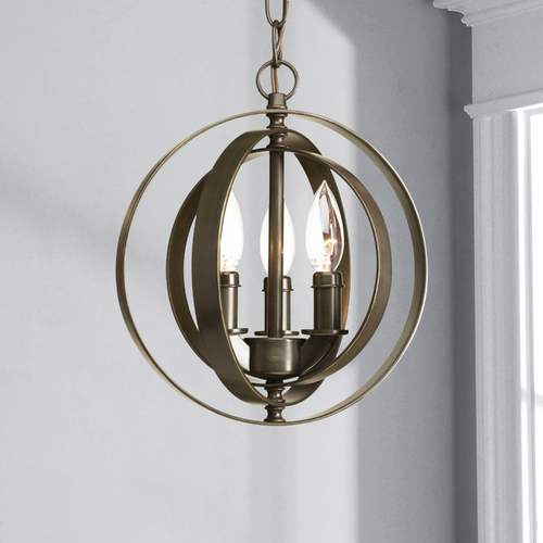 Equinox Pendant in Antique Bronze by Progress Lighting