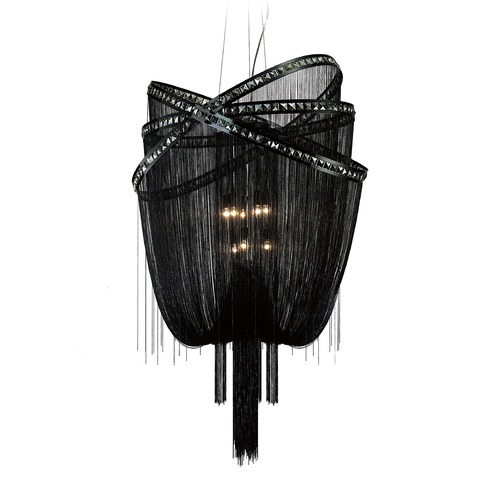 Avenue Lighting Wilshire Blvd. Polished Black Chrome Pendant by Avenue Lighting HF1610-BLK