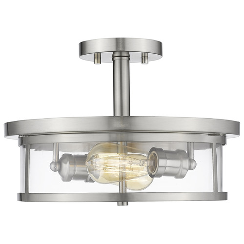 Z-Lite Savannah Brushed Nickel Semi-Flush Mount by Z-Lite 462SF14-BN