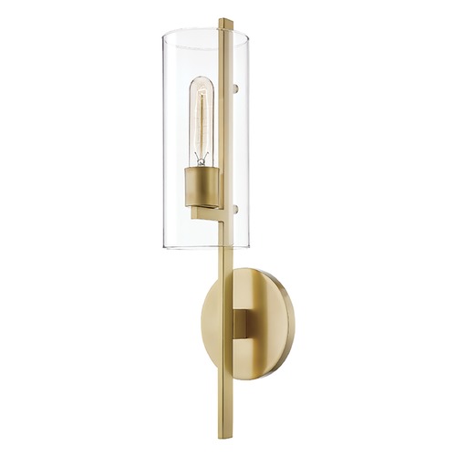 Ariel Aged Brass Sconce by Mitzi by Hudson Valley
