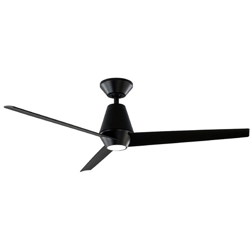 Modern Forms by WAC Lighting Modern Forms Slim Matte Black LED Ceiling Fan with Light FR-W2003-52L-27-MB