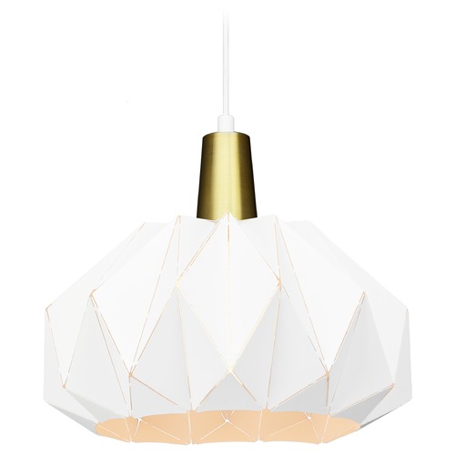 the Origami White Pendant by Matteo Lighting