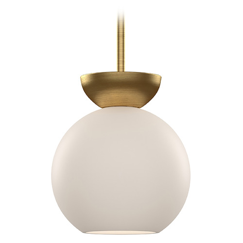 Arcadia Brushed Gold Mini Pendant by Kuzco Lighting