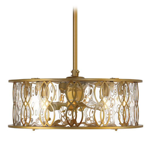 Savoy House Lighting Snowden Burnished Brass LED Ceiling Fan with Light