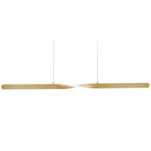 Afx Lighting Twist Satin Brass LED Island Light