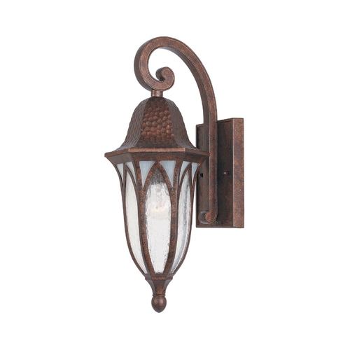 Frosted Seeded Glass Outdoor Wall Light Copper Designers Fountain Lighting