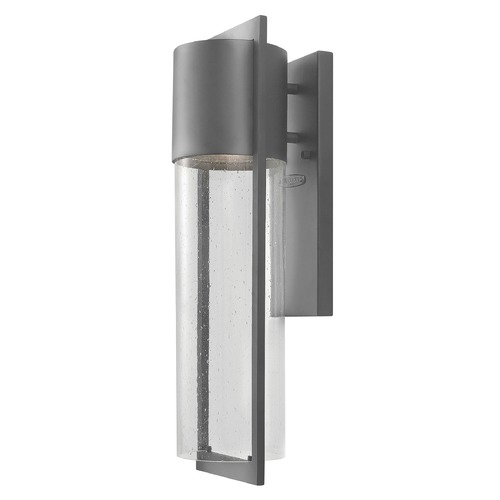 Hinkley Seeded Glass LED Outdoor Wall Light Grey Hinkley 1324HE-LED