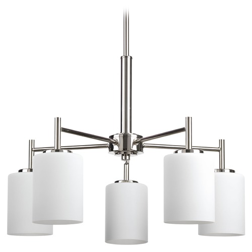 Replay 21-Inch Downlight Chandelier in Polished Nickel by Progress Lighting