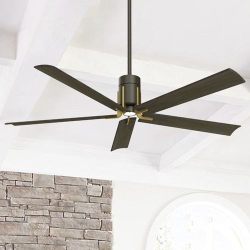 Clean 60-Inch LED Fan in Oil Rubbed Bronze & Toned Brass by Minka Aire