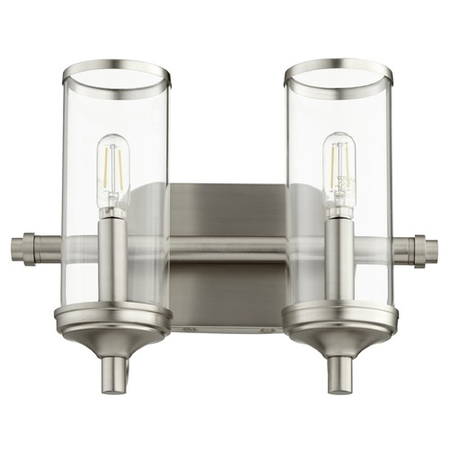 Quorum Lighting Collins Satin Nickel Bathroom Light by Quorum Lighting 5044-2-65