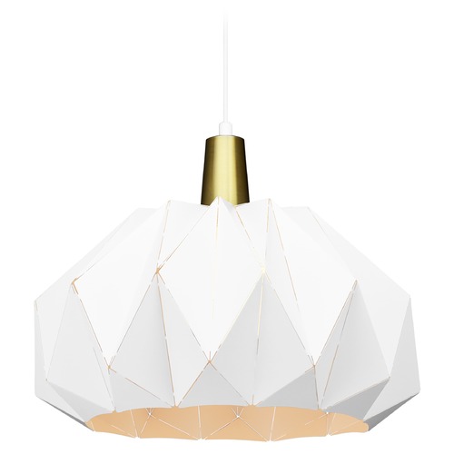 the Origami White Pendant by Matteo Lighting
