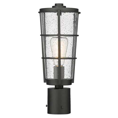 Helix Black Post Light by Z-Lite