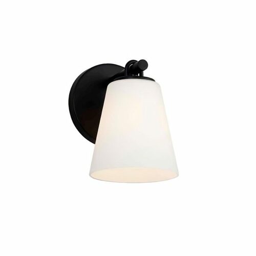Justice Design Group Alpino Wall Sconce in Matte Black by Evolv by Justice Design Group FSN-8031-OPAL-MBLK