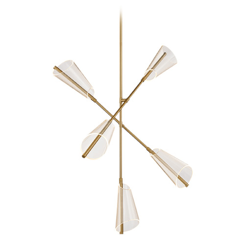Kuzco Lighting Mulberry Brushed Gold LED Chandelier