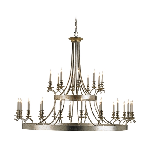 Lodestar Chandelier Granello Silver Leaf/Antique Gold Leaf by Currey