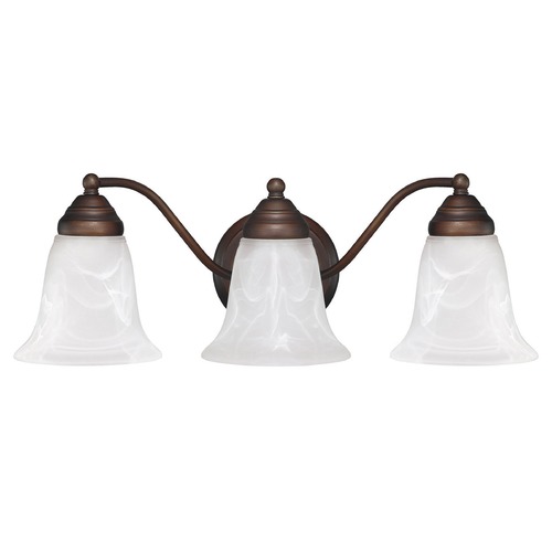 Capital Lighting Brady 19-Inch Vanity Light in Burnished Bronze with Faux Alabaster by Capital Lighting 1363BB-117