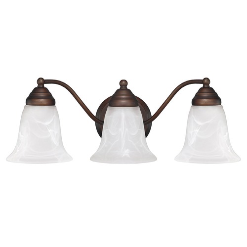 Brady 19-Inch Vanity Light in Burnished Bronze with Faux Alabaster by Capital Lighting