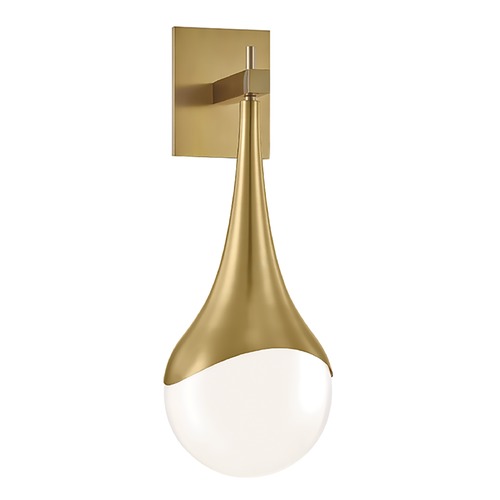 Ariana Wall Sconce in Aged Brass by Mitzi by Hudson Valley
