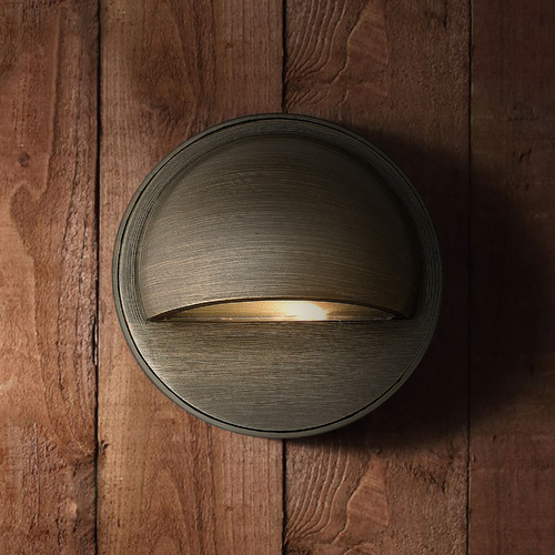 Hardy Island 3.50-Inch LED Round Deck Light in Bronze by Hinkley Lighting