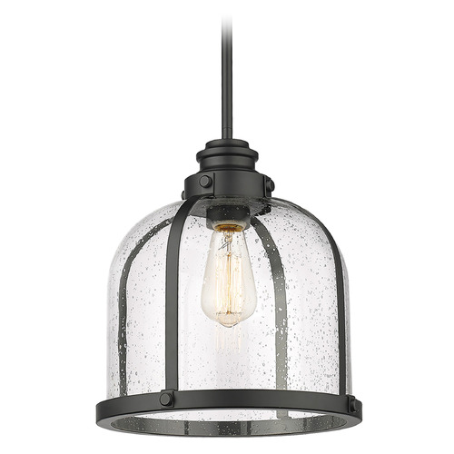 Z-Lite Burren Matte Black Pendant by Z-Lite 337P12MB