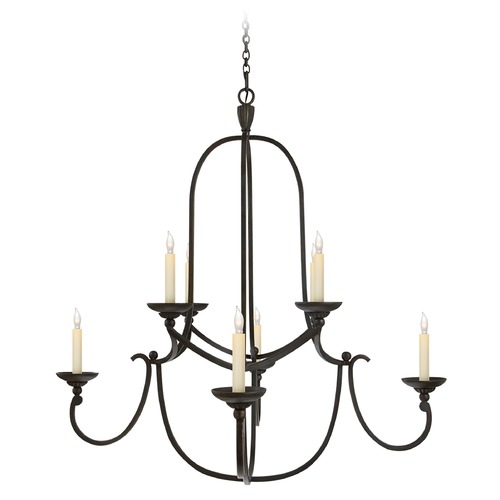E.F. Chapman Flemish Chandelier in Aged Iron by Visual Comfort Signature