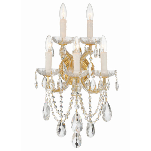 Crystorama Lighting Maria Theresa Gold Sconce
