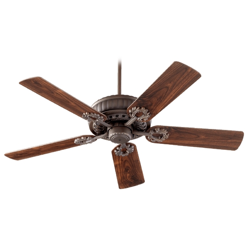 Quorum Lighting Empress 52-Inch Oiled Bronze Ceiling Fan with Walnut Blades by Quorum Lighting 35525-86