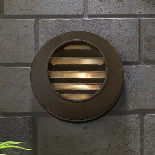 Hardy Island 3.50-Inch LED Round Louvered Deck Light in Bronze by Hinkley Lighting