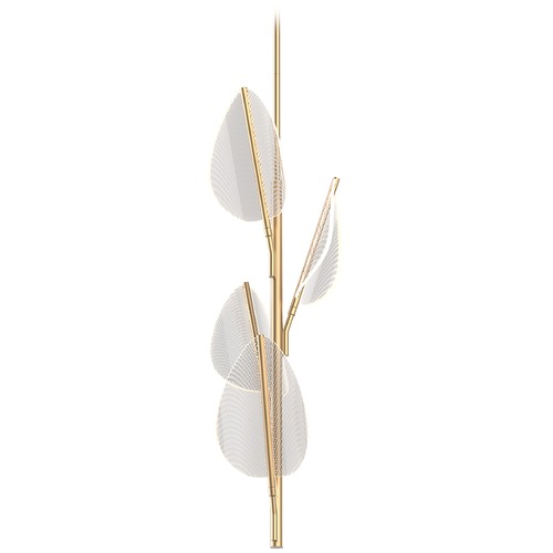 Alora Lighting Flora 37.25-Inch Natural Brass LED Pendant by Alora Lighting PD321104NB