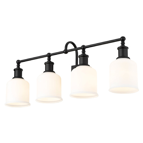 Z-Lite Bryant Matte Black Bathroom Light by Z-Lite 733-4V-MB