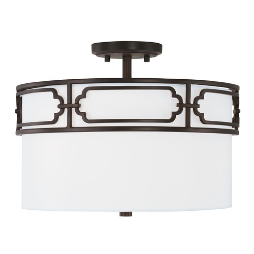 HomePlace by Capital Lighting Merrick 15.25-Inch Semi-Flush Mount in Old Bronze by HomePlace 243431OB