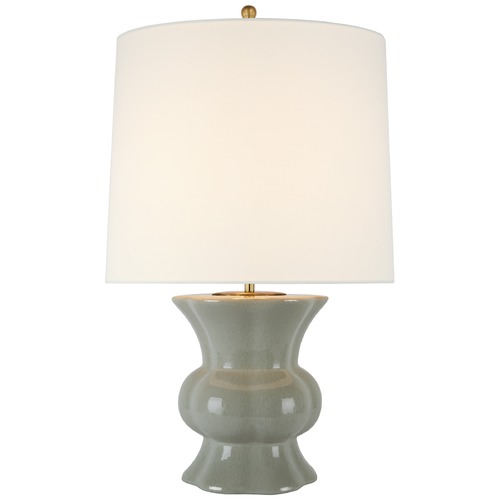 Visual Comfort Signature Collection Aerin Lavinia Table Lamp in Shellish Gray by Visual Comfort Signature ARN3663SHGL
