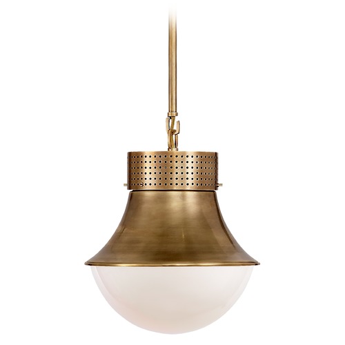 Visual Comfort Signature Collection Kelly Wearstler Precision Pendant in Antique Brass by Visual Comfort Signature KW5221ABWG