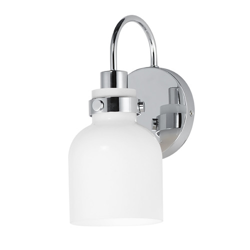 Maxim Lighting Milk Polished Chrome Sconce by Maxim Lighting 12331WTPC