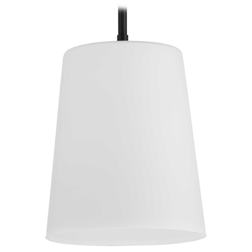 Progress Lighting Progress Lighting Clarion Matte Black Mini-Pendant Light with Conical Shade P500429-31M