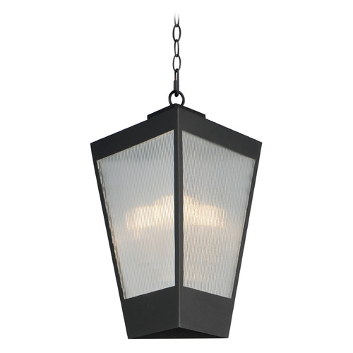 Maxim Lighting Triform Black & Antique Brass Outdoor Hanging Light by Maxim Lighting 30766CRBKAB