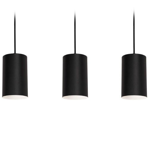 Afx Lighting Tyke Black Multi-Light Pendant with Cylindrical Shade