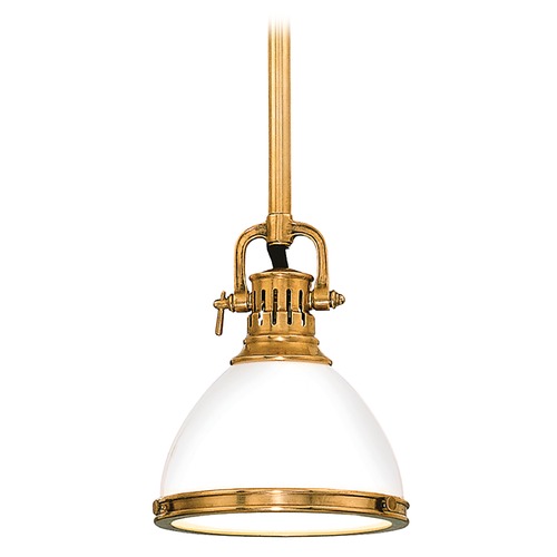 Randolph Mini Pendant in Aged Brass by Hudson Valley Lighting