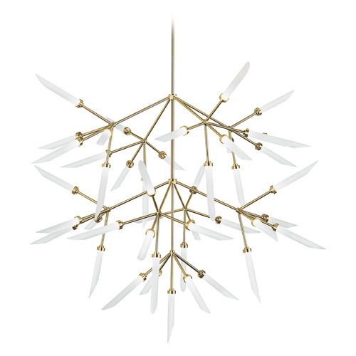Spur Grande 2700K LED Chandelier in Aged Brass by VC Modern