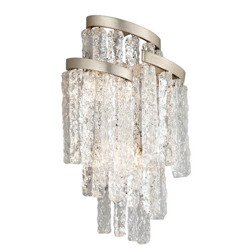 Mont Blanc Modern Silver Leaf Sconce by Corbett Lighting