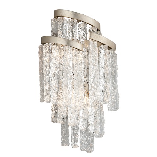 Corbett Lighting Mont Blanc Modern Silver Leaf Sconce by Corbett Lighting 243-13