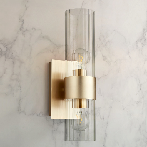 Aged Brass Sconce by Quorum Lighting