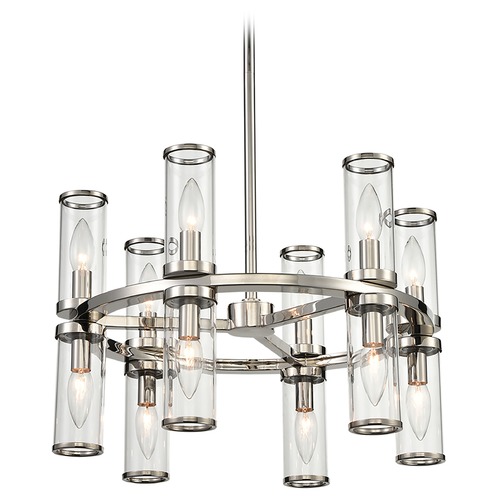 Revolve Polished Nickel Chandelier by Alora Lighting