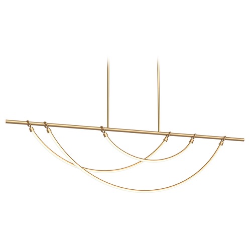Aryas 60-Inch Vintage Brass LED Linear Light by Alora Lighting