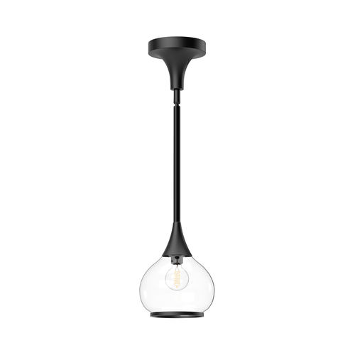 Alora Lighting Hazel Matte Black Mini-Pendant Light with Bowl / Dome Shade
