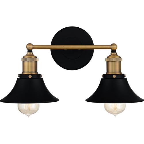 Quoizel Lighting Trafalgar Bathroom Light in Matte Black by Quoizel Lighting TRF8615MBK